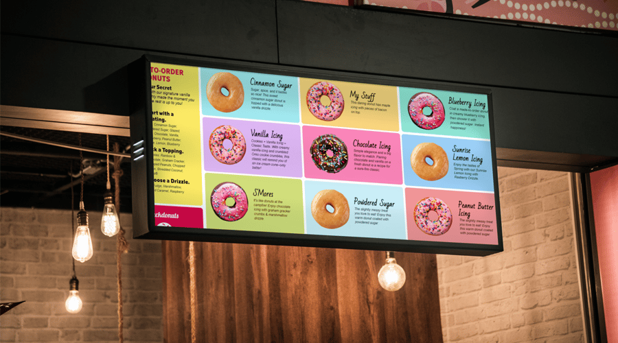 Restaurant_donut menu board