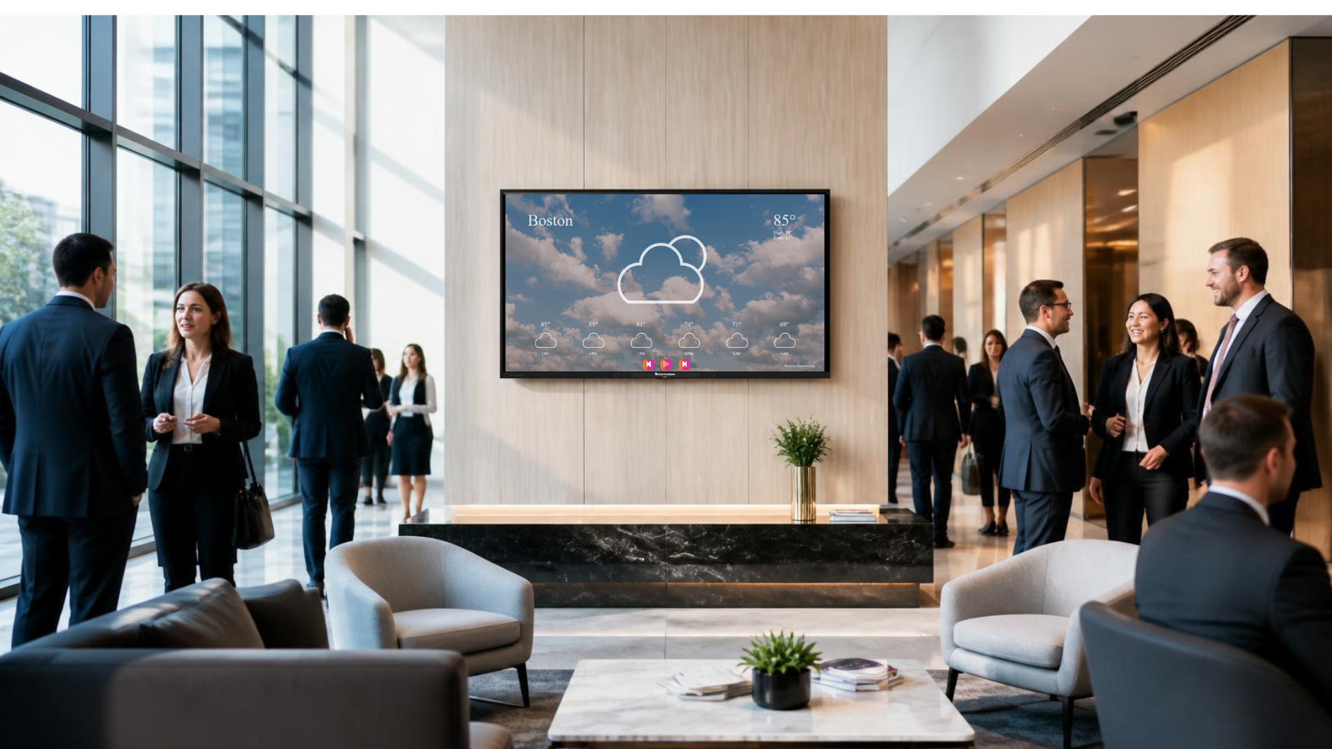 Hourly Weather Updates on Workplace Screens: Key Benefits