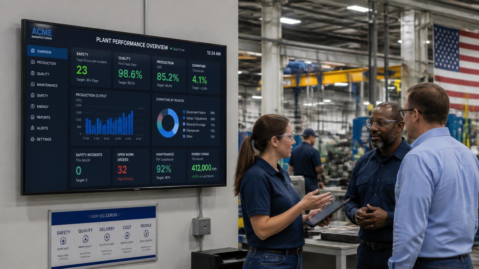 Manufacturing KPIs Every Factory Should Display on Digital Signage
