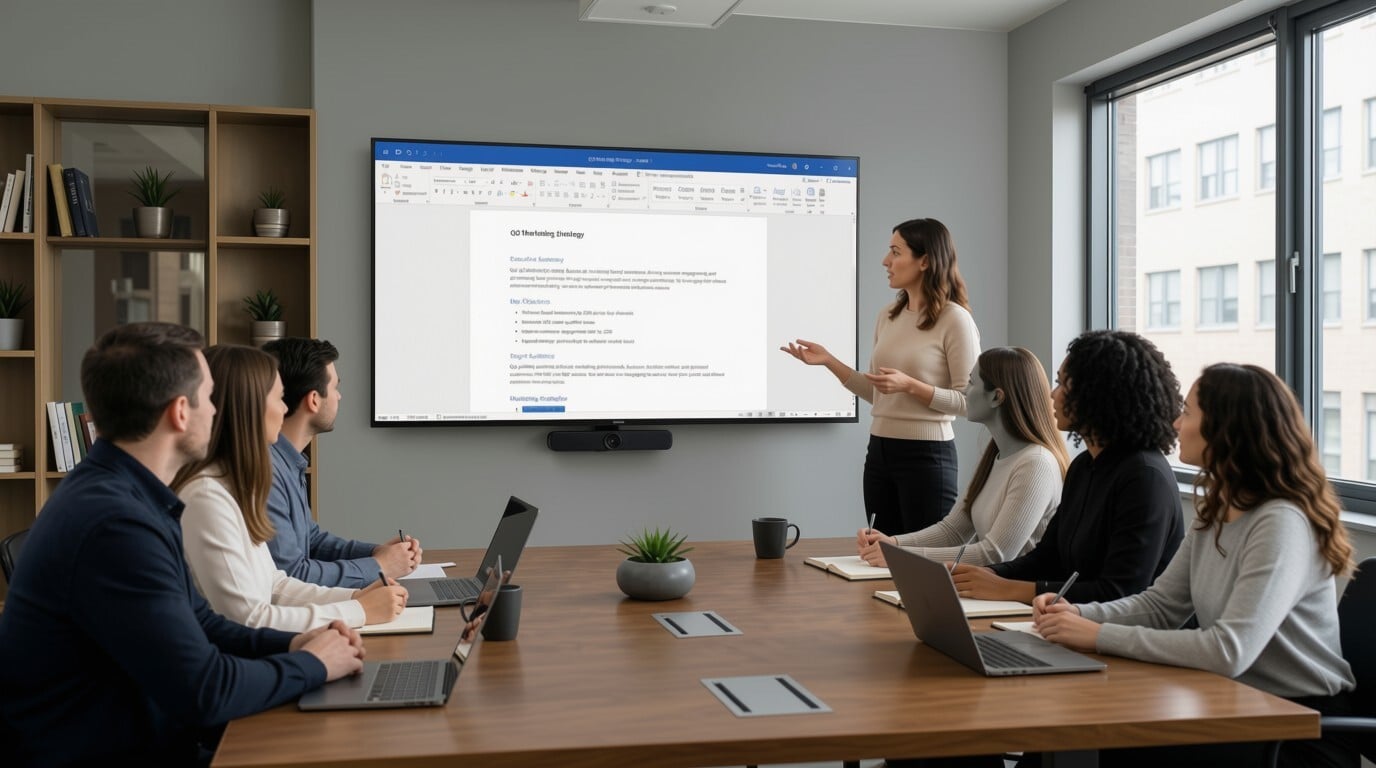 Microsoft Word Digital Signage: How to Display Word Documents on Office TVs